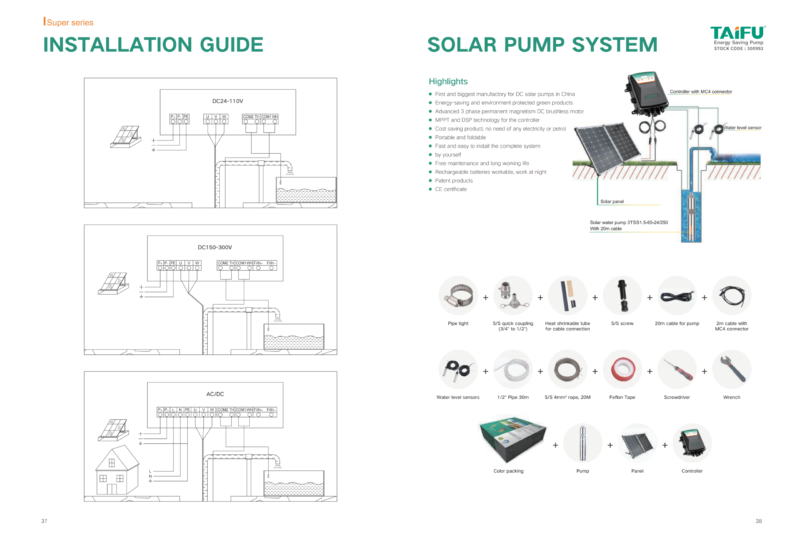 Taifu Solar Pump&QB peripheral solar pump