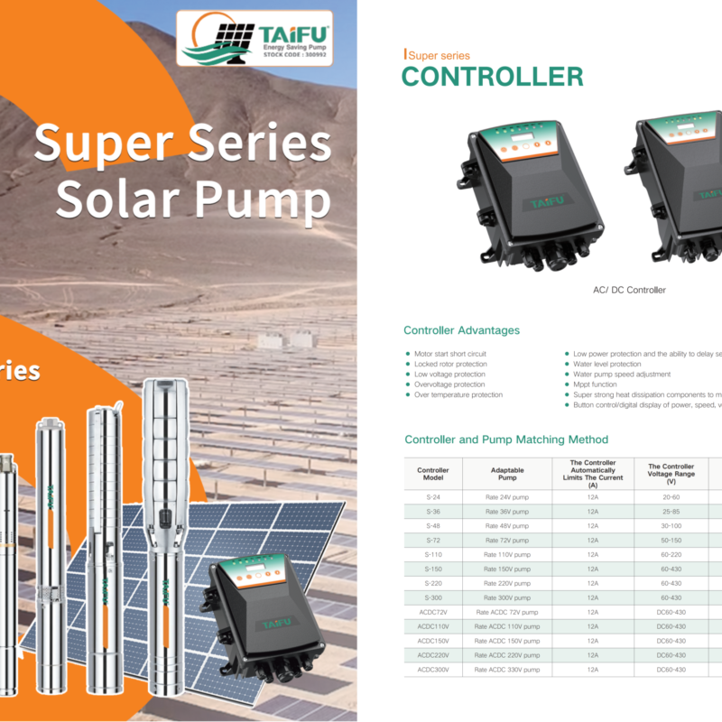 S-SERIES Taifu Solar Pump& ZQB solar water pump